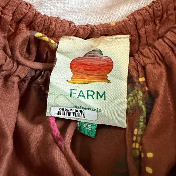 FARM Rio Brown Mini Dress with Colorful Patterns - Picture 5 of 6